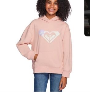 NWT Roxy Youth Mineral Wash Hoodie Pink Size XL (18-20) Cute Comfy